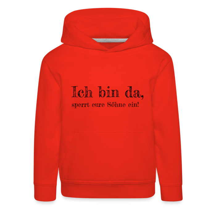 Kinder Premium Hoodie - Ich bin da - Mädchen - Rot