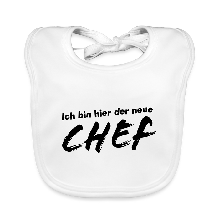 Baby Bio-Lätzchen - Chef - weiß