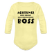 Baby Bio-Langarm-Body - Boss - Hellgelb