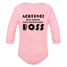 Baby Bio-Langarm-Body - Boss - Hellrosa