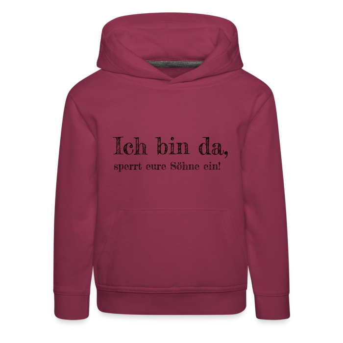 Kinder Premium Hoodie - Ich bin da - Mädchen - Bordeaux