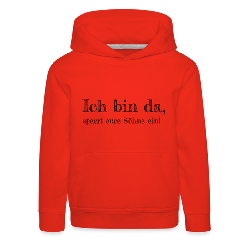Kinder Premium Hoodie - Ich bin da - Mädchen - Rot