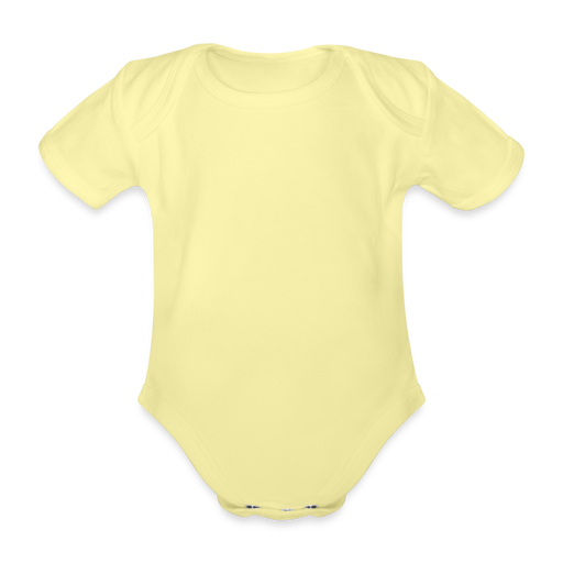 Baby Bio-Kurzarm-Body - Personalisierbar - Hellgelb