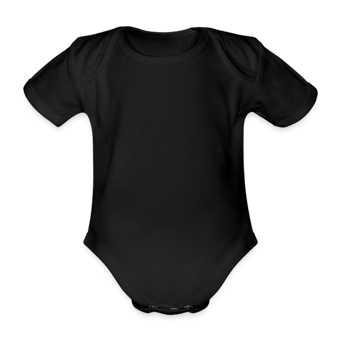 Baby Bio-Kurzarm-Body - Personalisierbar - Schwarz