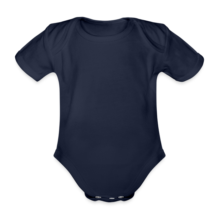 Baby Bio-Kurzarm-Body - Personalisierbar - Dunkelnavy