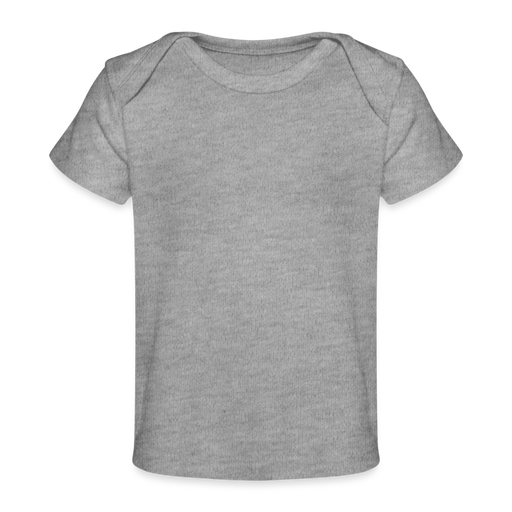 Baby Bio-T-Shirt - Personalisierbar - Grau meliert