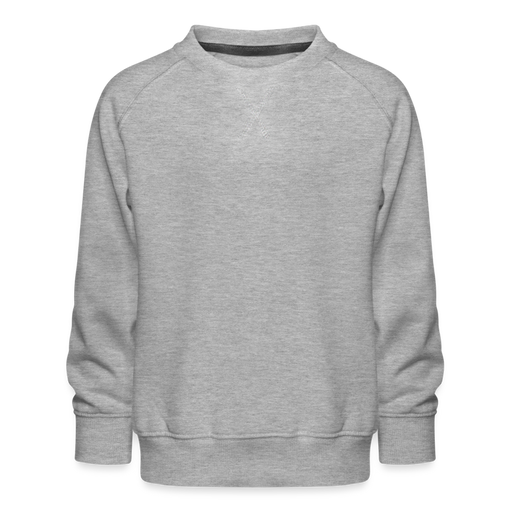 Kinder Premium Pullover - Personalisierbar - Grau meliert