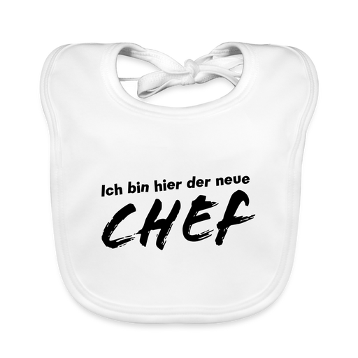 Baby Bio-Lätzchen - Chef - weiß