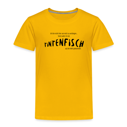 Kinder Premium T-Shirt - Tintenfisch - Sonnengelb