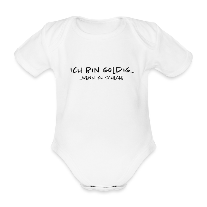 Baby Bio-Kurzarm-Body - Goldig - weiß