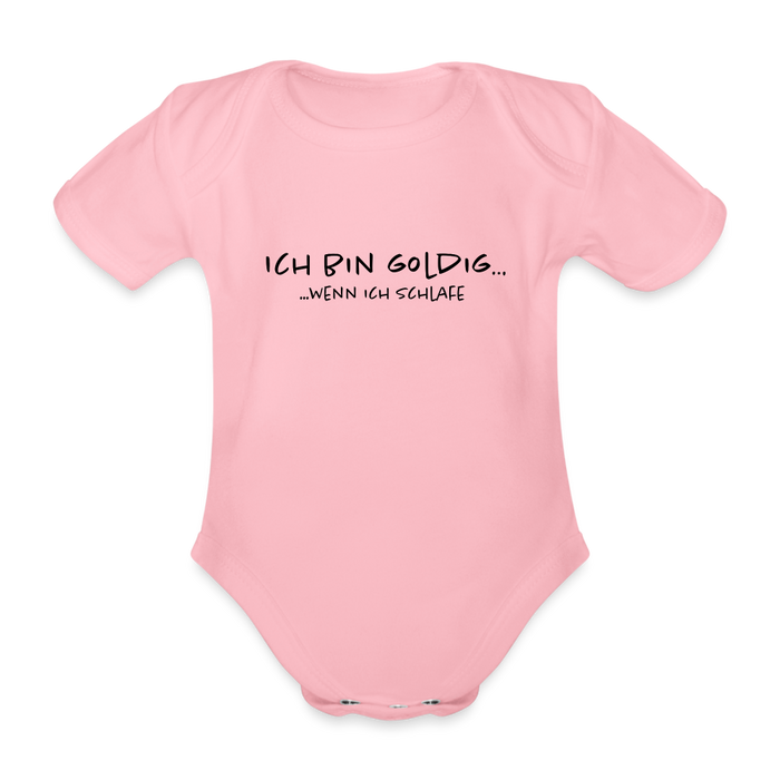 Baby Bio-Kurzarm-Body - Goldig - Hellrosa