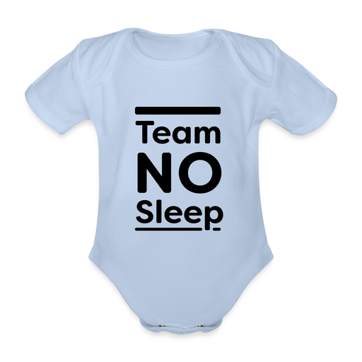 Baby Bio-Kurzarm-Body - No Sleep - Sky