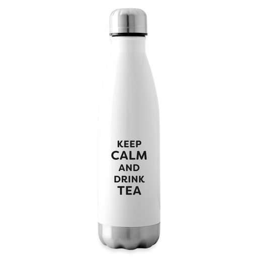Isolierflasche - Keep Calm - Tee - weiß