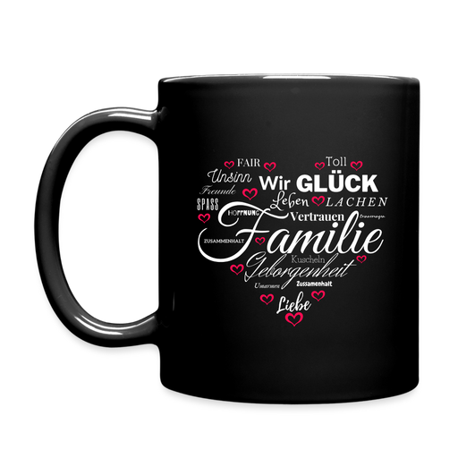 Tasse schwarz Familie - Schwarz