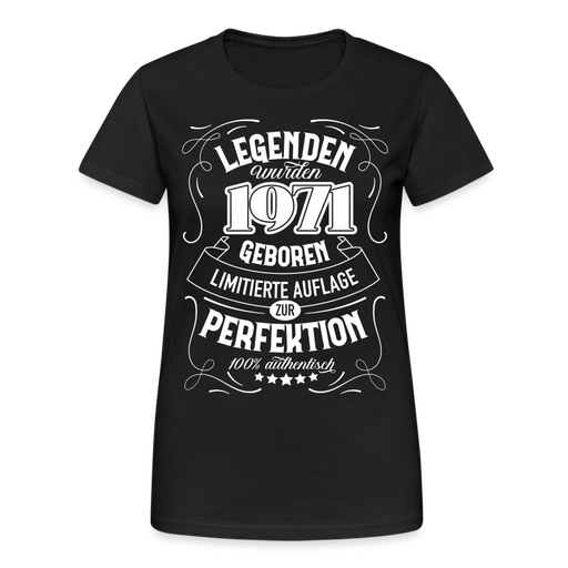 Frauen Gildan Heavy T-Shirt 1971 - Schwarz