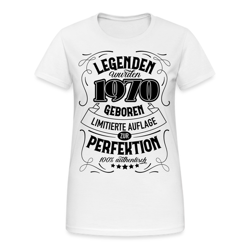 Frauen Gildan Heavy T-Shirt 1970 - weiß