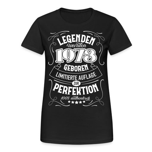 Frauen Gildan Heavy T-Shirt 1973 - Schwarz