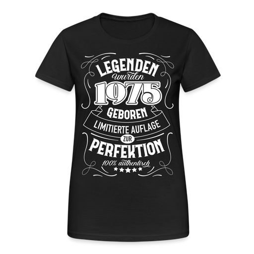 Frauen Gildan Heavy T-Shirt 1975 - Schwarz