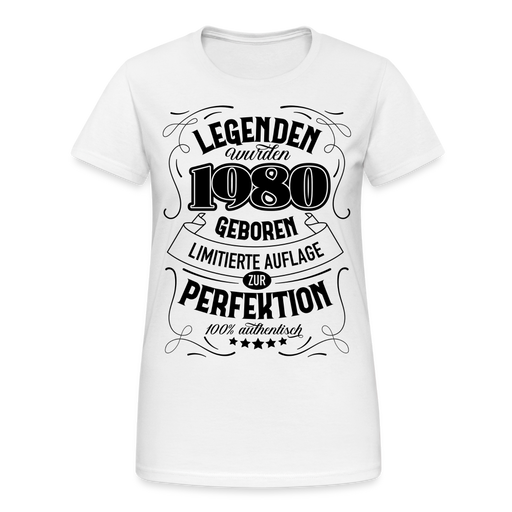 Frauen Gildan Heavy T-Shirt 1980 - weiß