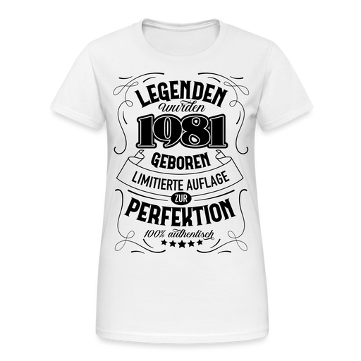 Frauen Gildan Heavy T-Shirt 1981 - weiß