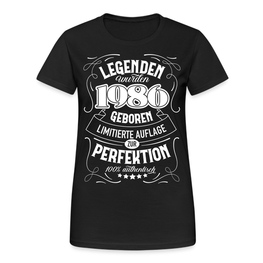 Frauen Gildan Heavy T-Shirt 1986 - Schwarz