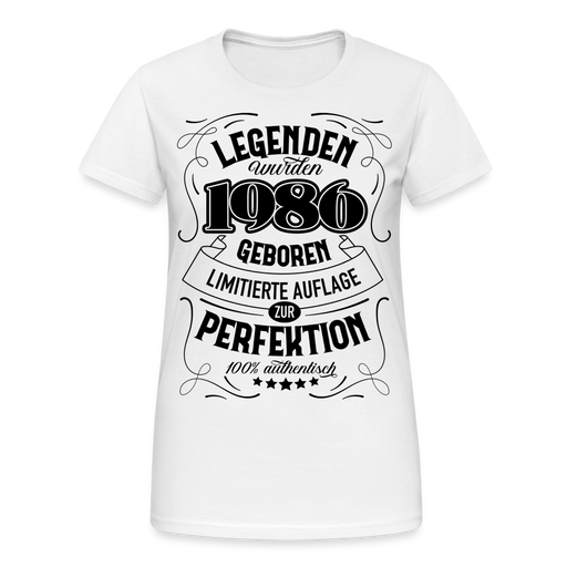 Frauen Gildan Heavy T-Shirt 1986 - weiß