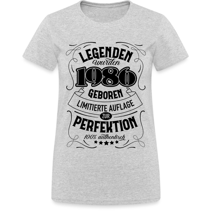 Frauen Gildan Heavy T-Shirt 1986 - Grau meliert