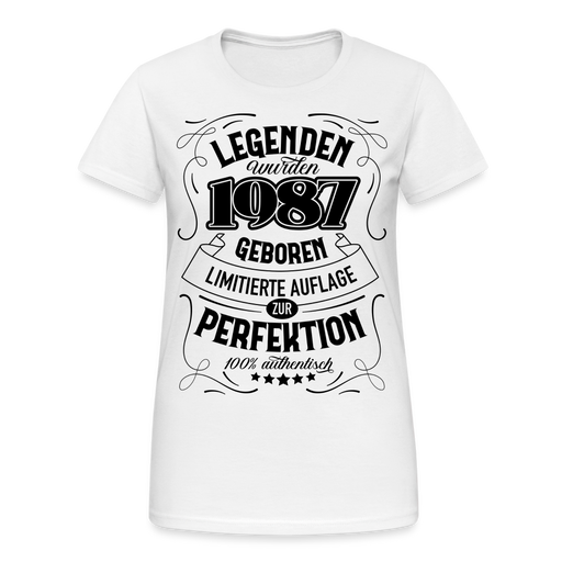 Frauen Gildan Heavy T-Shirt 1987 - weiß