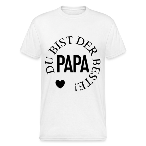 Du bist der beste Papa Männer Gildan Heavy T-Shirt - weiß