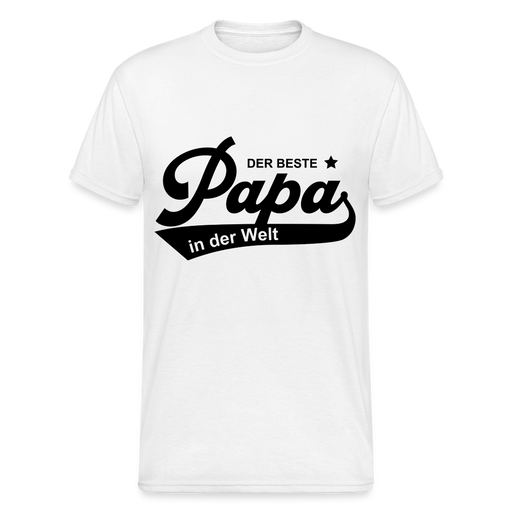 Der beste Papa in der Welt Männer Gildan Heavy T-Shirt - weiß