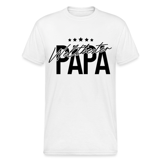Weltbester Papa Männer Gildan Heavy T-Shirt - weiß