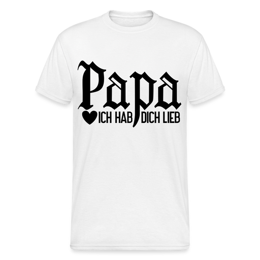 ich hab dich lieb Papa Männer Gildan Heavy T-Shirt - weiß