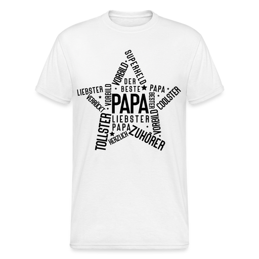 Stern Papa Männer Gildan Heavy T-Shirt - weiß