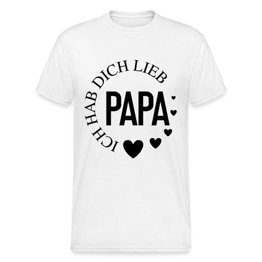 Ich hab dich lieb Papa Männer Gildan Heavy T-Shirt - weiß