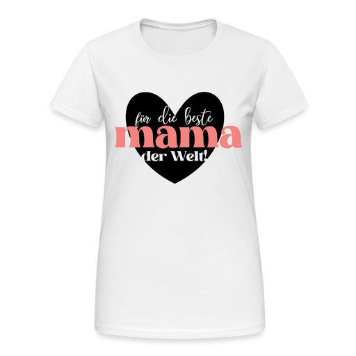 Beste Mama der Welt Frauen Gildan Heavy T-Shirt - weiß