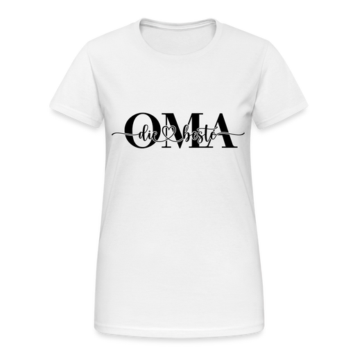 die beste Oma Frauen Gildan Heavy T-Shirt - weiß