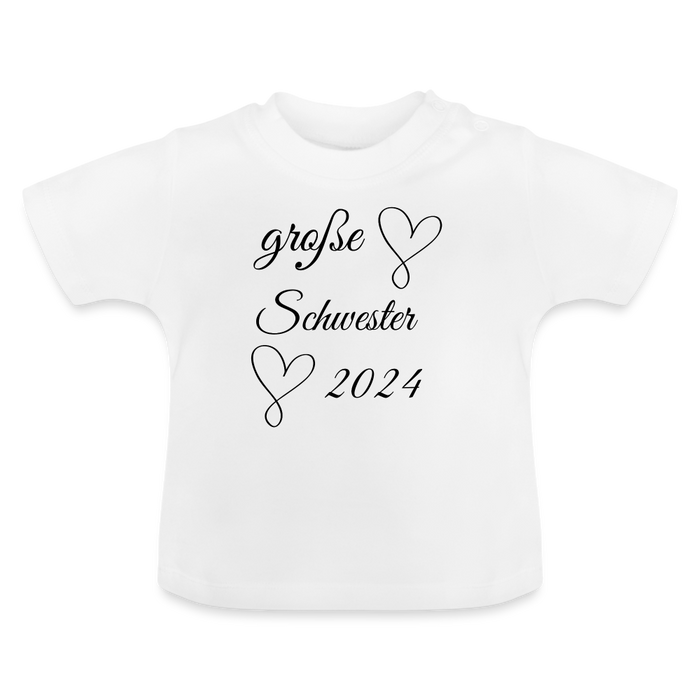 Baby T-Shirt - Igroße Schwester 2024 - weiß