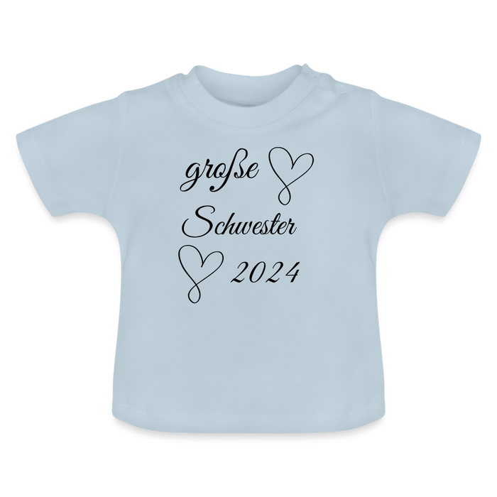 Baby T-Shirt - Igroße Schwester 2024 - Hellblau