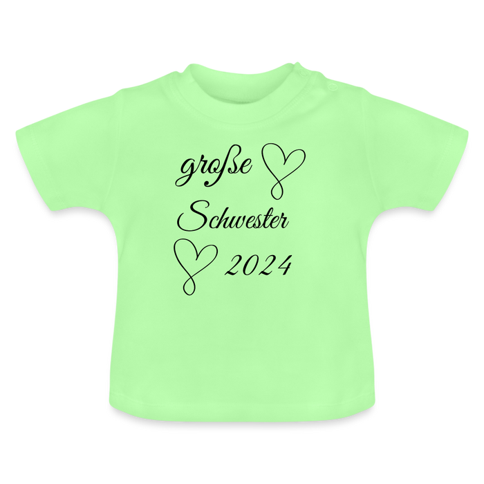 Baby T-Shirt - Igroße Schwester 2024 - Mintgrün
