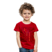Kinder Heavy Cotton T-Shirt Schulkind Buchstaben bunt - Rot