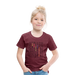 Kinder Heavy Cotton T-Shirt Schulkind Buchstaben bunt - Bordeauxrot meliert