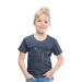 Kinder Heavy Cotton T-Shirt Schulkind Buchstaben bunt - Blau meliert