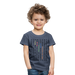 Kinder Heavy Cotton T-Shirt Schulkind Buchstaben bunt - Blau meliert