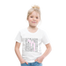 Kinder Heavy Cotton T-Shirt Schulkind Buchstaben rosa - Weiß