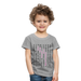 Kinder Heavy Cotton T-Shirt Schulkind Buchstaben rosa - Grau meliert