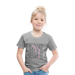 Kinder Heavy Cotton T-Shirt Schulkind Buchstaben rosa - Grau meliert