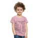 Kinder Heavy Cotton T-Shirt Schulkind Buchstaben rosa - Hellrosa