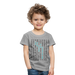 Kinder Heavy Cotton T-Shirt Schulkind Buchstaben blau - Grau meliert