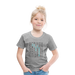 Kinder Heavy Cotton T-Shirt Schulkind Buchstaben blau - Grau meliert