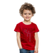 Kinder Heavy Cotton T-Shirt Schulkind Buchstaben blau - Rot